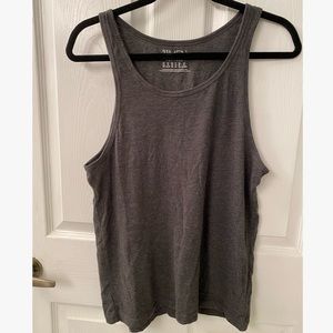 Forever 21 Men Dropped Armhole Grey Tank